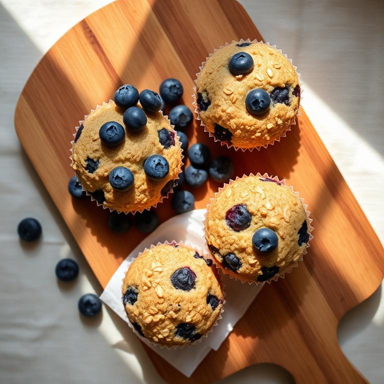 Muffins de arándanos y limón