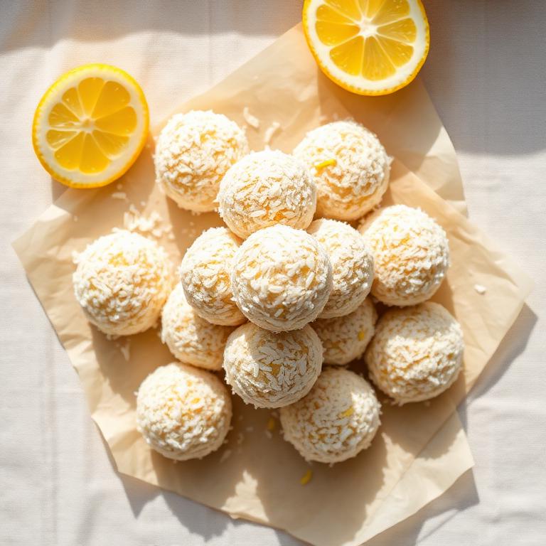 Bolitas energéticas de coco y limón