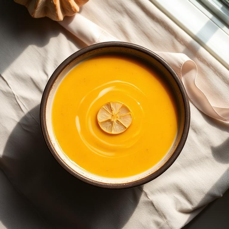 Sopa crema de calabaza y jengibre