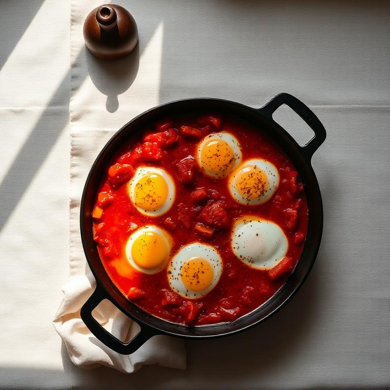Shakshuka simple (huevos al horno con tomate)