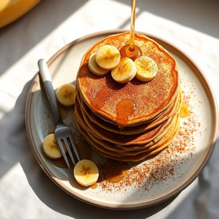 Panqueques de avena y banana