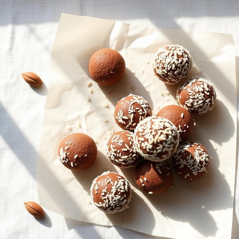 Bombones de dátiles y nueces de Brasil