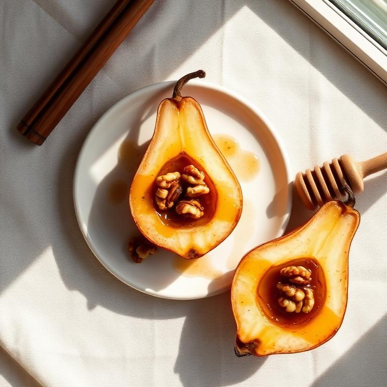 Peras al horno con canela
